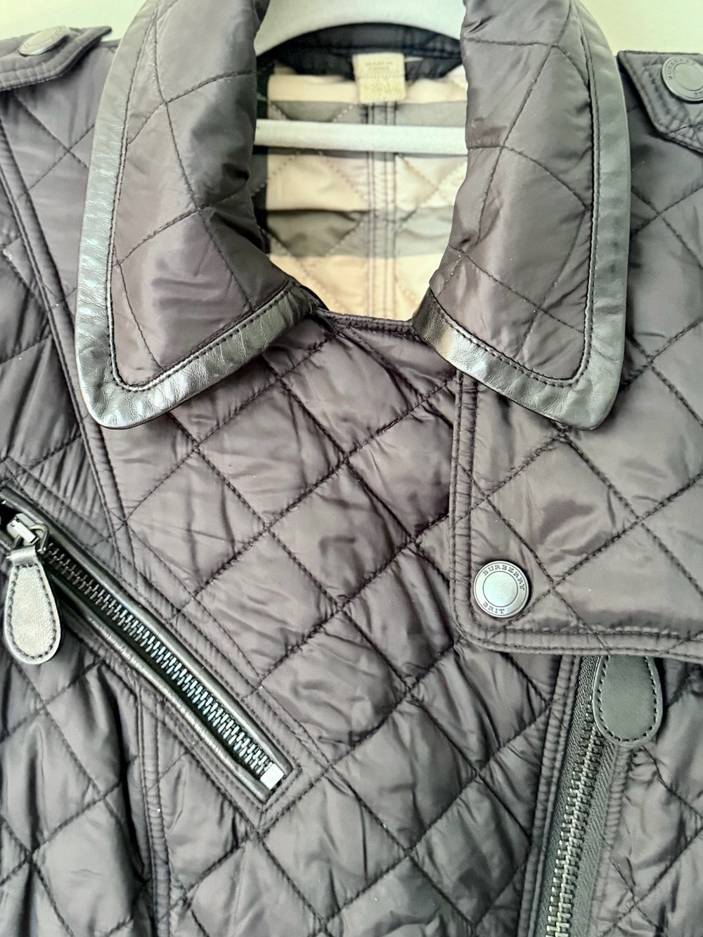 Burberry Quilted Bomber Moto Jacket | Size M - Picture 5 of 11